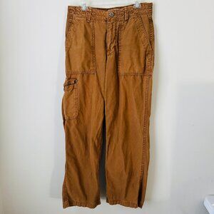 American Eagle Tan Cargo Pants Mens 32x34 Rant Type AE3 Cotton Distressed 029288